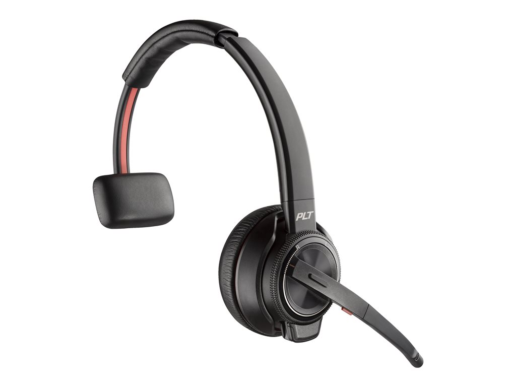 Poly Savi 8210 UC DECT - Savi 8200 series - Headset - On-Ear - DECT / Bluetooth - kabellos - Adapter USB-A via Bluetooth - Schwarz - Zoom Certified, UC-zertifiziert - Replaces Poly SKU 209213-02